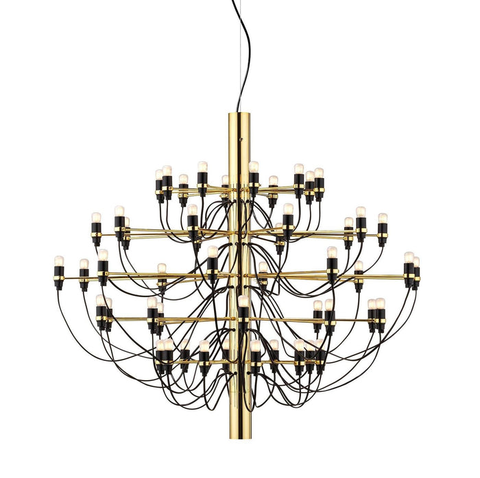 2097|50 by Gino Sarfatti kroonluchter Ø100 transparant messing