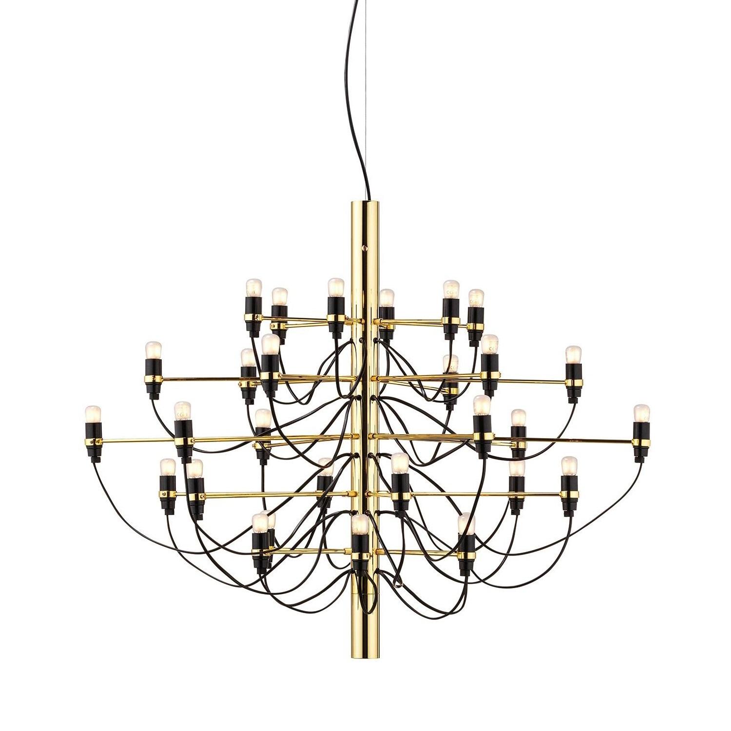 2097|30 by Gino Sarfatti kroonluchter Ø88 transparant messing