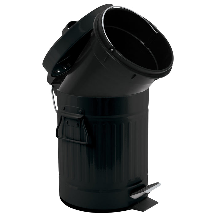 MSV badkamer|toilet pedaalemmer - zwart - 3L - 17 x 26 cm - Toilet