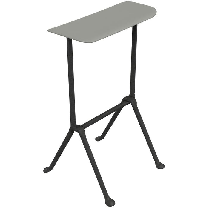 Officina barkruk H65 polypropylene antraciet|metaal