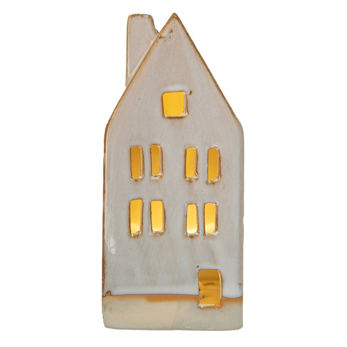 Clayre & Eef Decoratie Huis 15 cm Beige Porselein