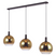 Vurna - Justine hanglamp 3L 120 cm glas goud