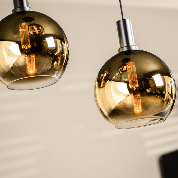 Vurna - Justine hanglamp 3L 120 cm glas goud
