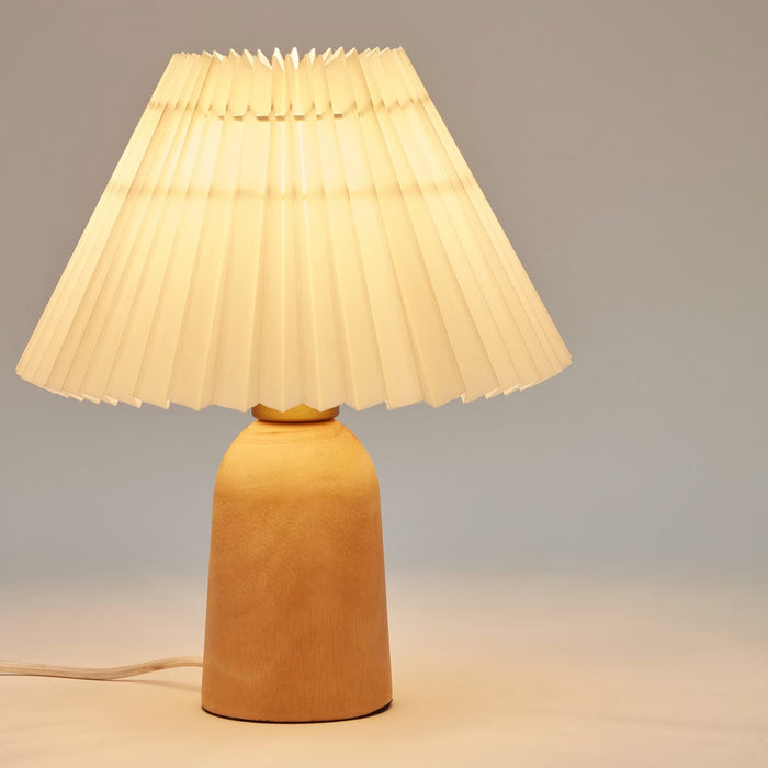 Kave Home - Benicarlo tafellamp in hout met een natuurlijke, beige