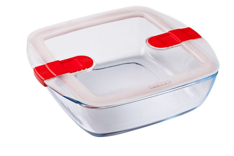 Pyrex - Schaal Vierkant met Deksel, 25 x 22 cm - Pyrex | Cook & Heat