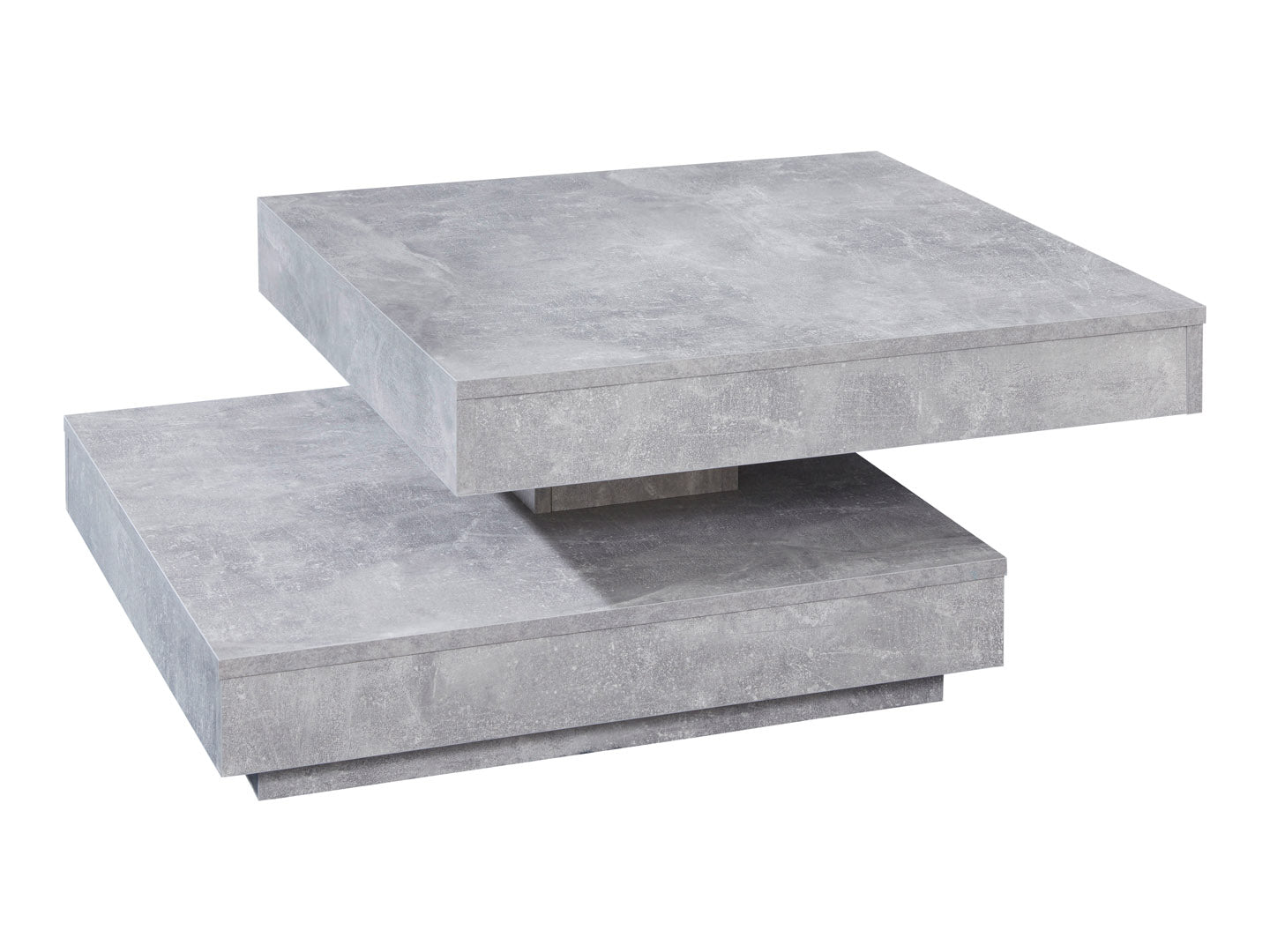 Hioshop Erano salontafel draaibaar tafelblad en 1 plank beton decor