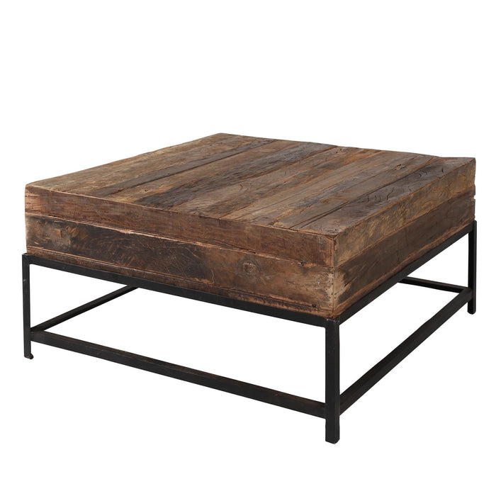 Duverger Recycled - Salontafel - massief gerecycled hout - vierkant -