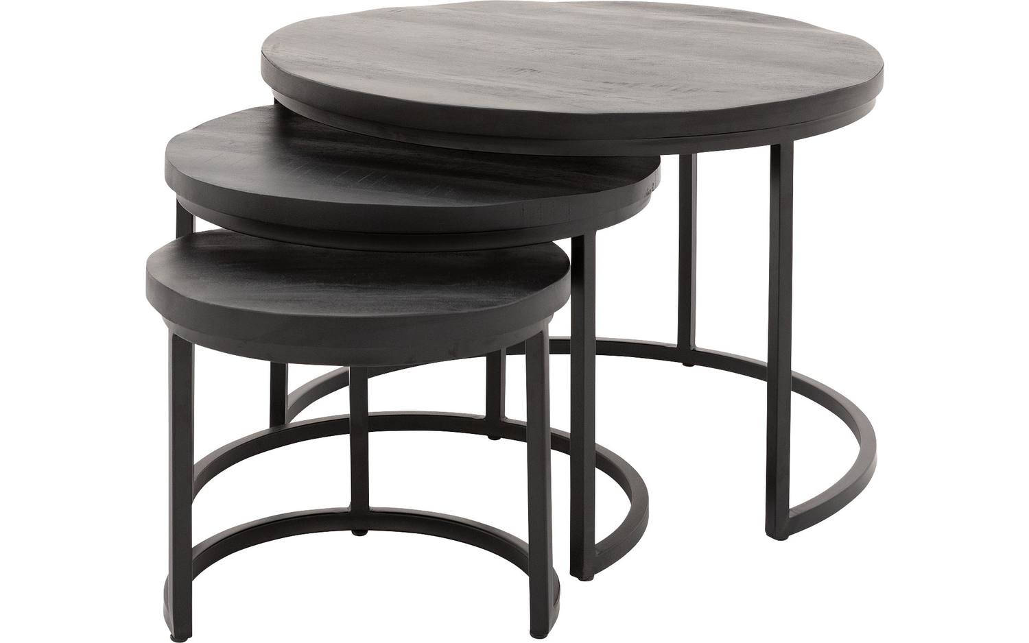 Goossens Salontafel Jelle XL in Mango zwart was