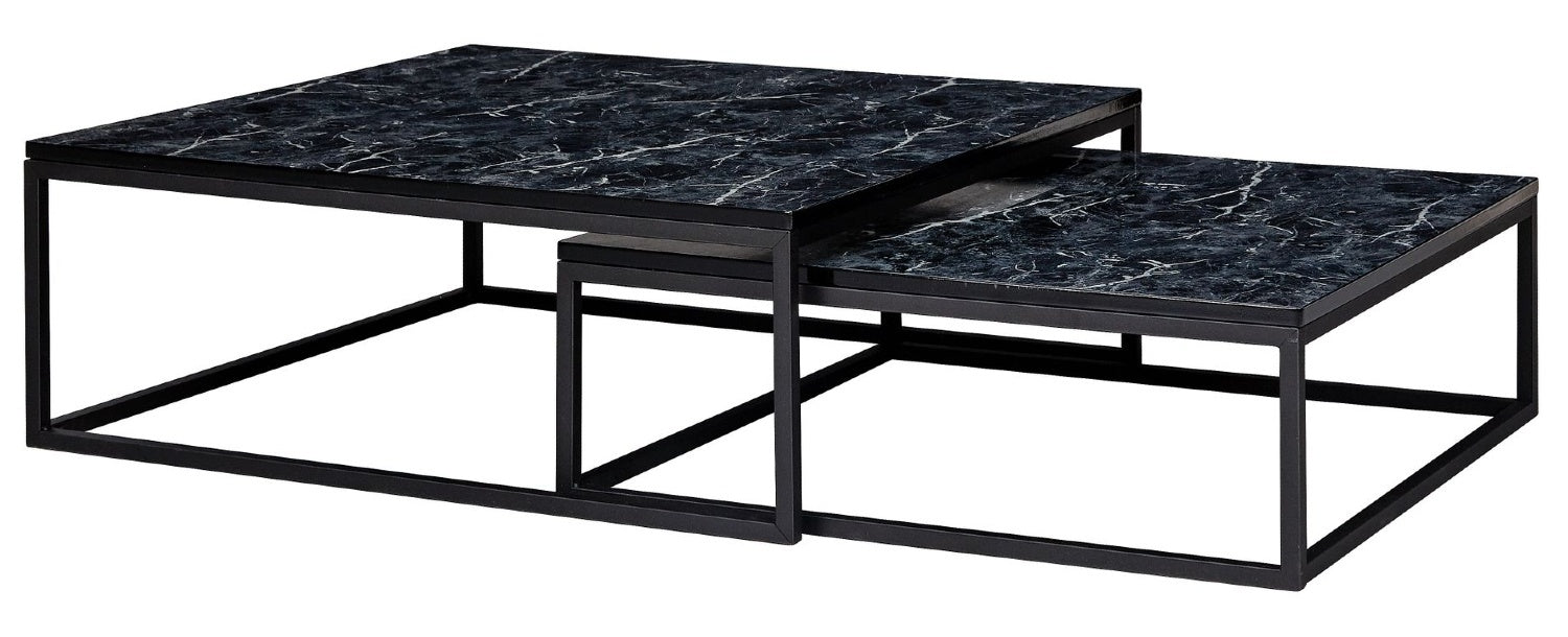 Sky Style Lily Vierkante Salontafel Set Zwart