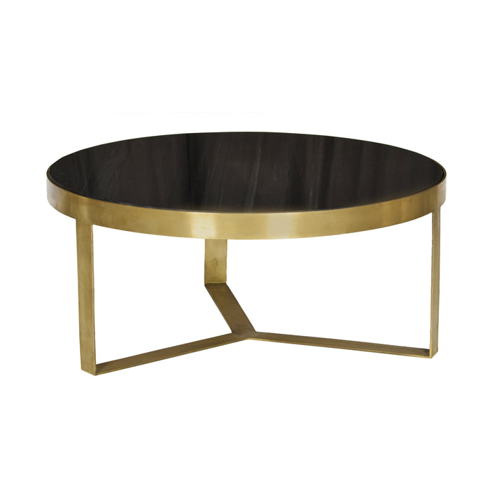 Livingfurn - salontafel Glennis Marble Black Gold - 80cm