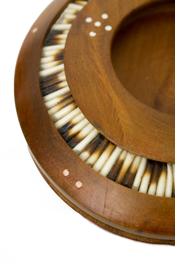 Reliving Houten Bakje Van Stekelvarken Schacht En Been Uit Sri Lanka -