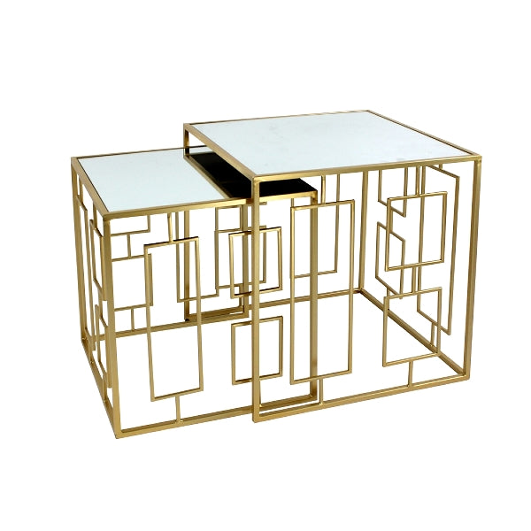 WV Design Salontafel Art Deco Gold (Set van 2)