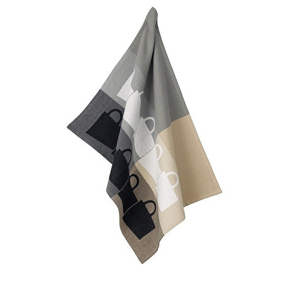 Kela - Set van 2 - Theedoek Kopjes, Grijs - Kela | Tabea