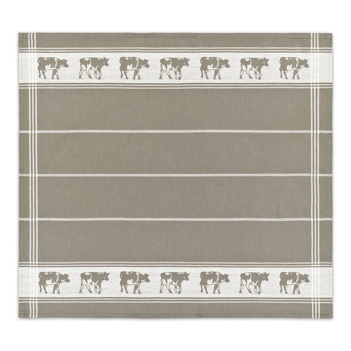 DDDDD theedoek Zwart Bont - 60x65 cm - Taupe - 6 Stuks