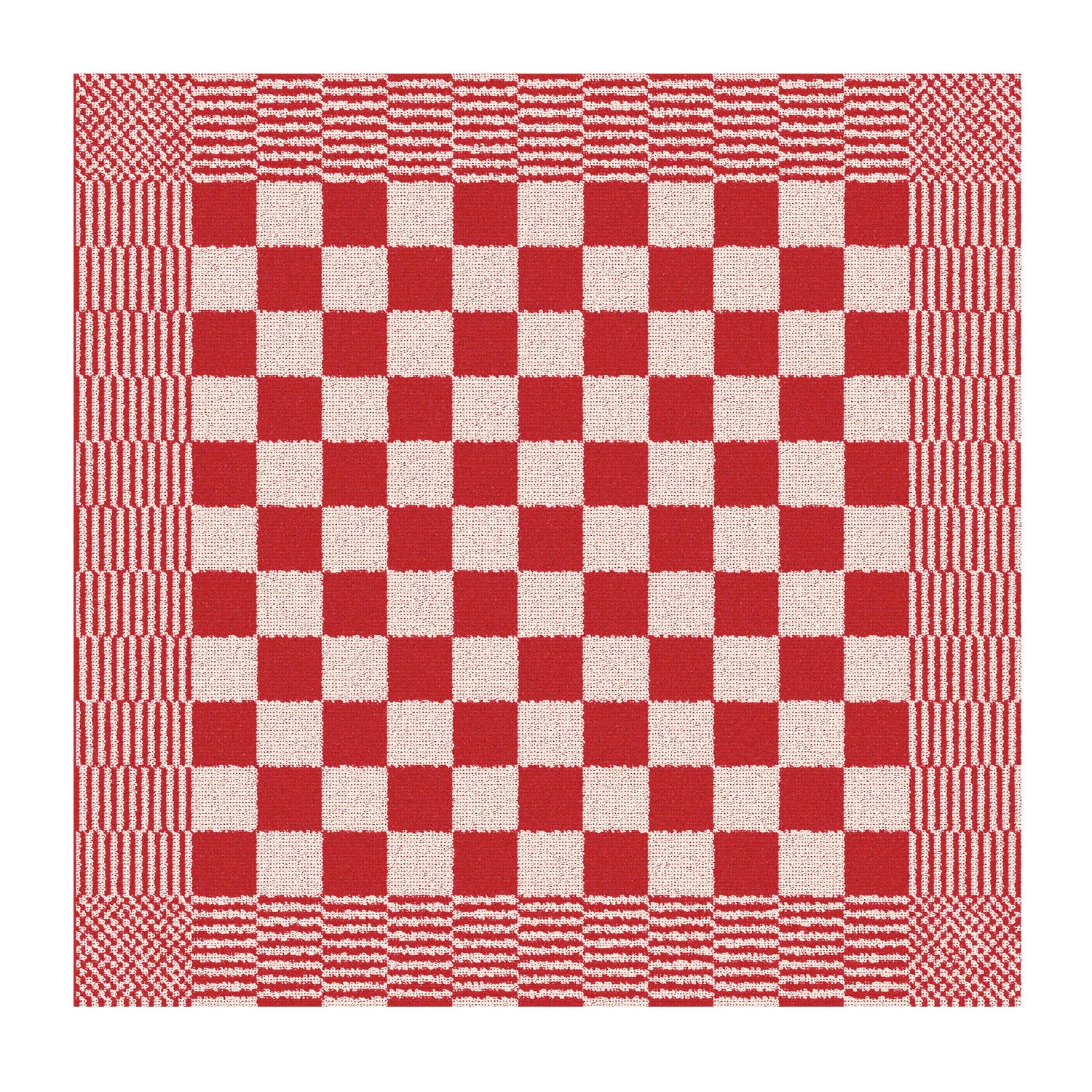 DDDDD keukendoek Barbecue - 50x55cm - Rood geruit - 6 stuks
