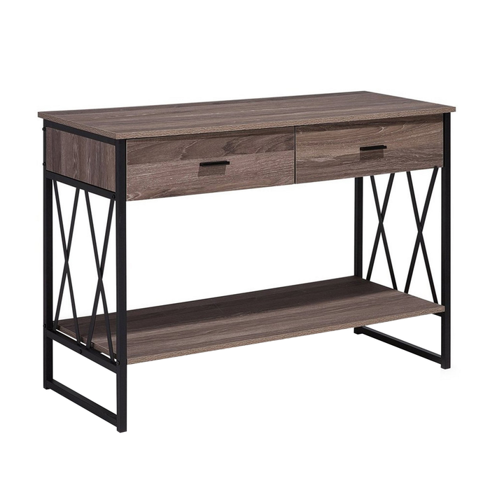 Beliani Ayden Sidetable Donker houtkleur MDF