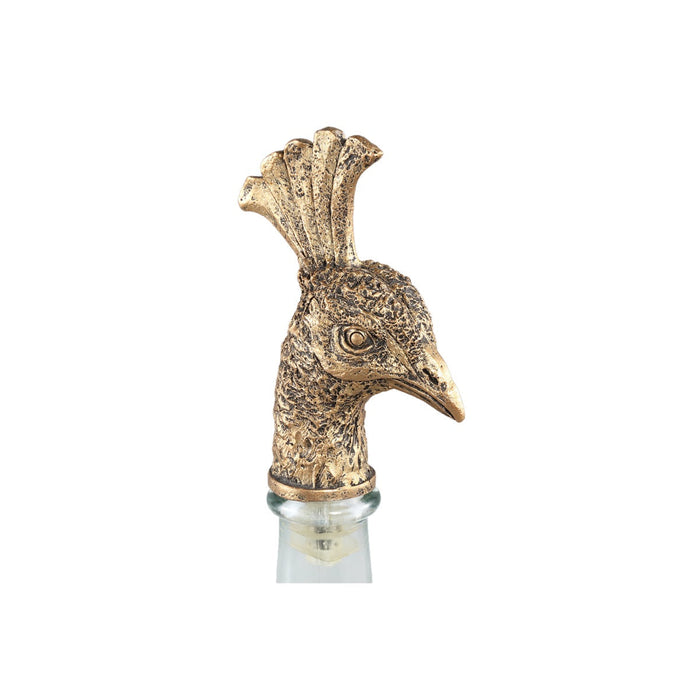 PTMD Ymon Karaf Pauw - H38 x Ø15 cm - Glas - Goud