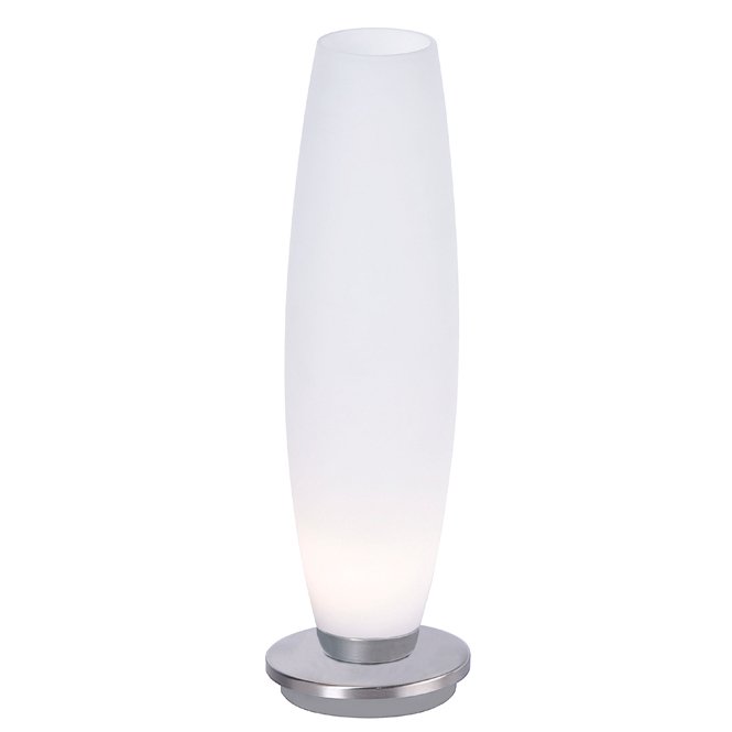 Paul Neuhaus Tyra LED Tafellamp wit opaal glas|nikkel & touchdimmer