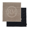 Riviera Maison Theedoek Fallen Stripes Black|Beige - 2 Stuks