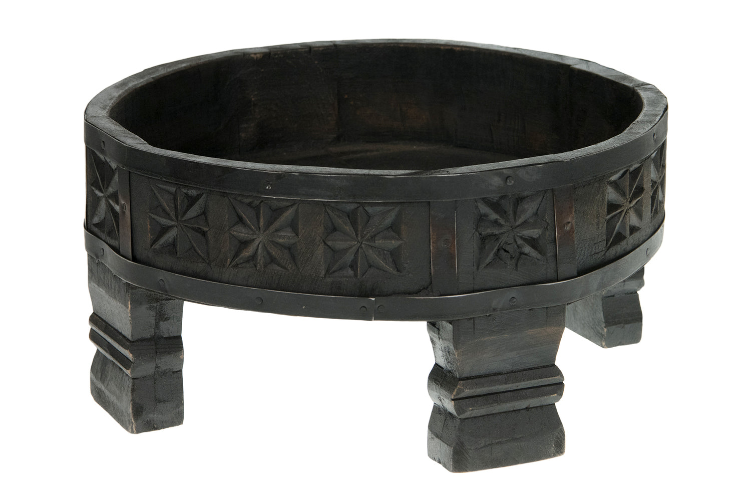 Cozy Ibiza - Zwarte chakki tafel  30 cm doorsnee