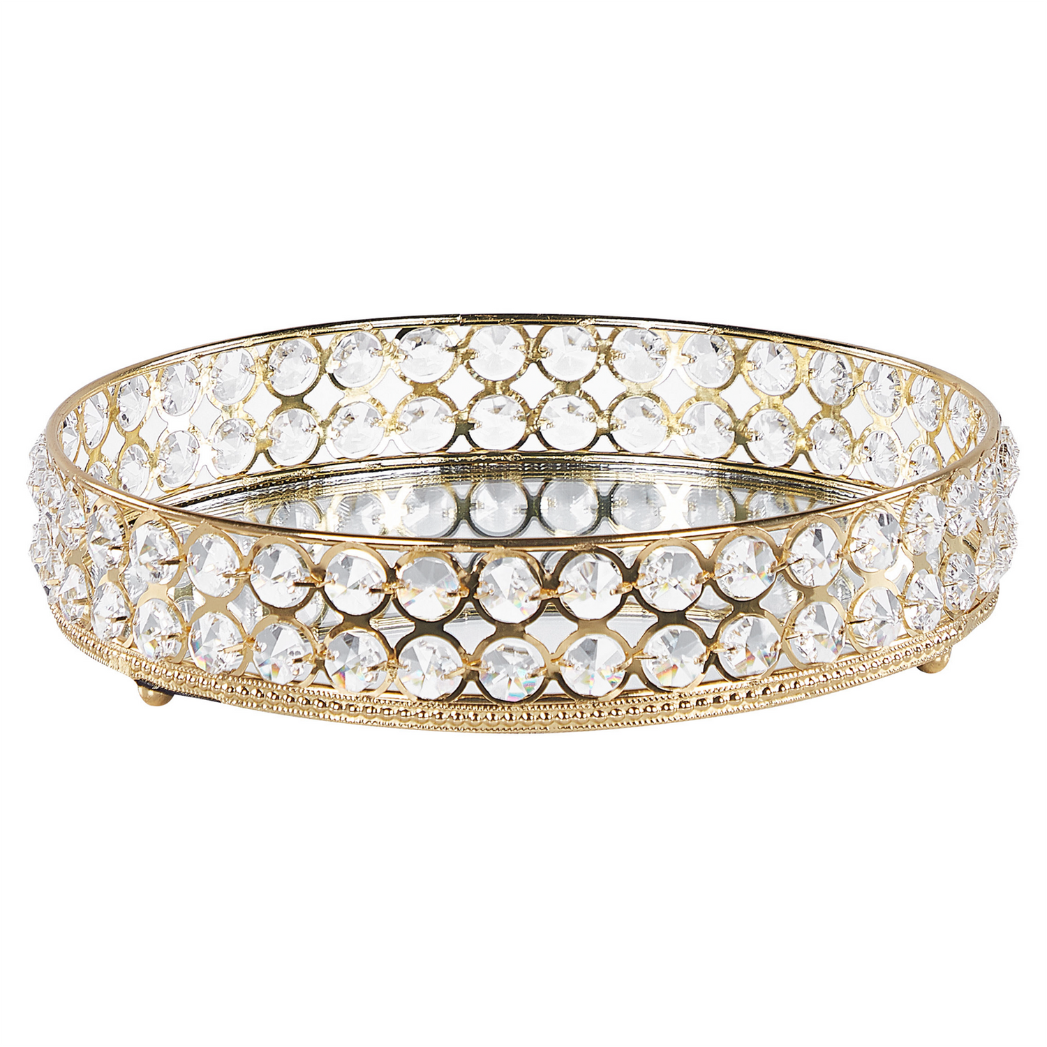 Beliani - VATAN - Rond Dienblad - Goud - IJzer