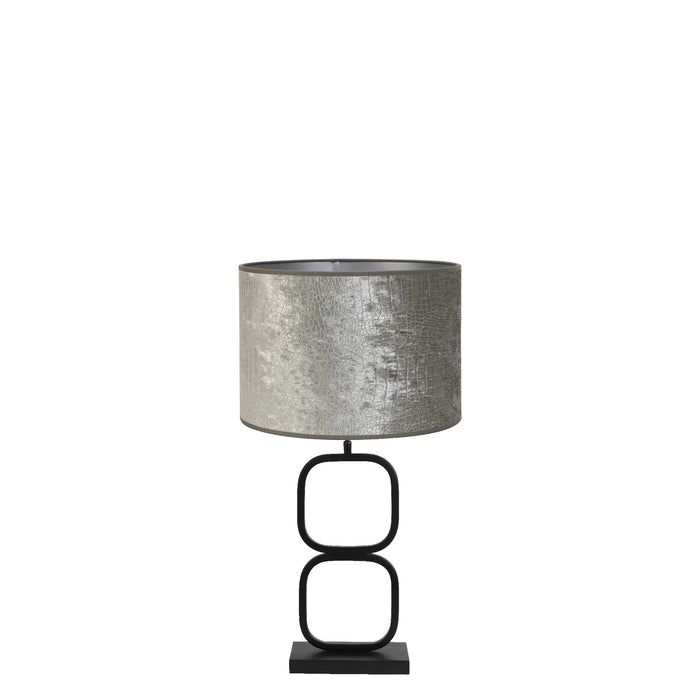 Light & Living Tafellamp Lutika|Chelsea - Zwart|Zilver - Ø30x67cm
