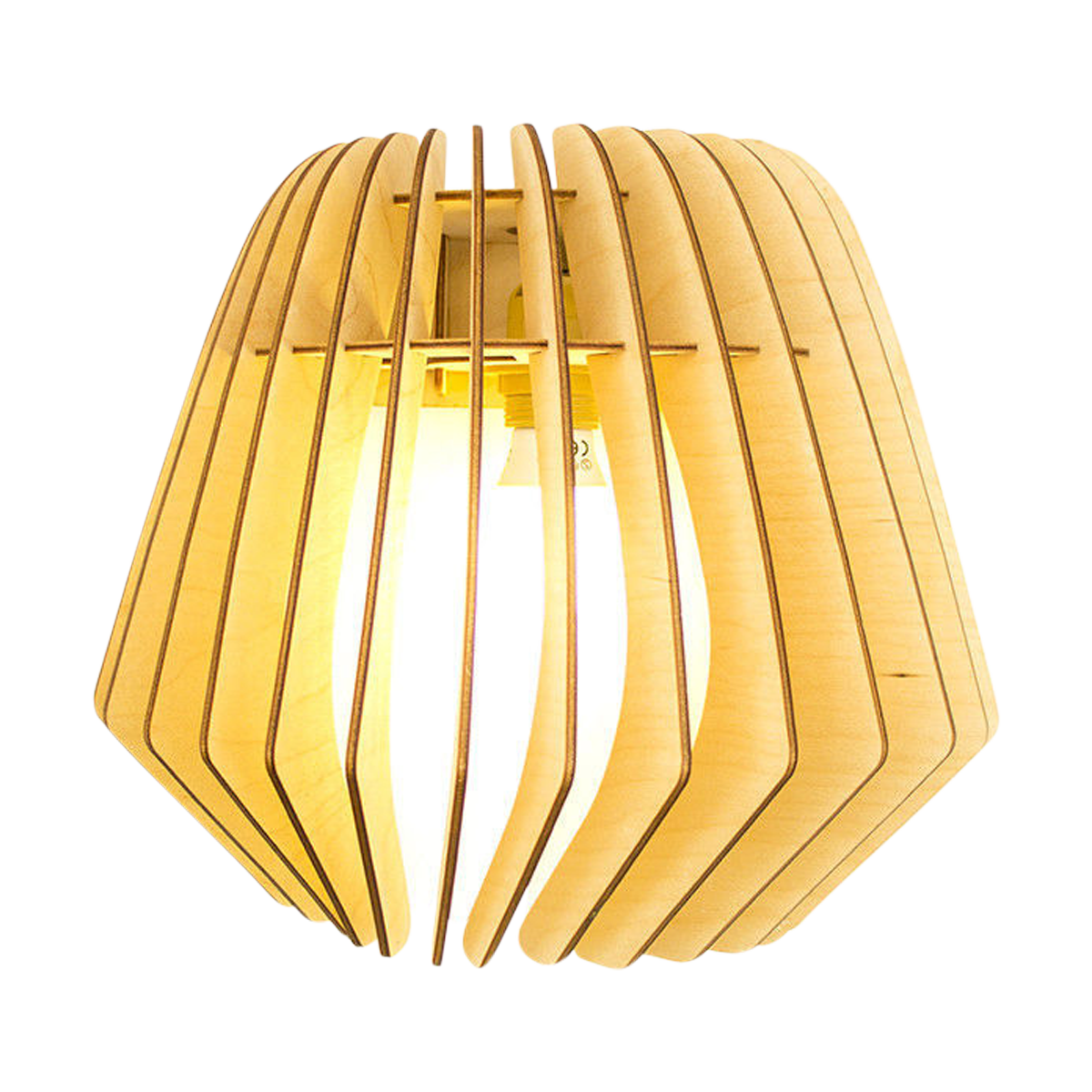 Bomerango Wall Spin houten muurlamp medium - met wit koordset