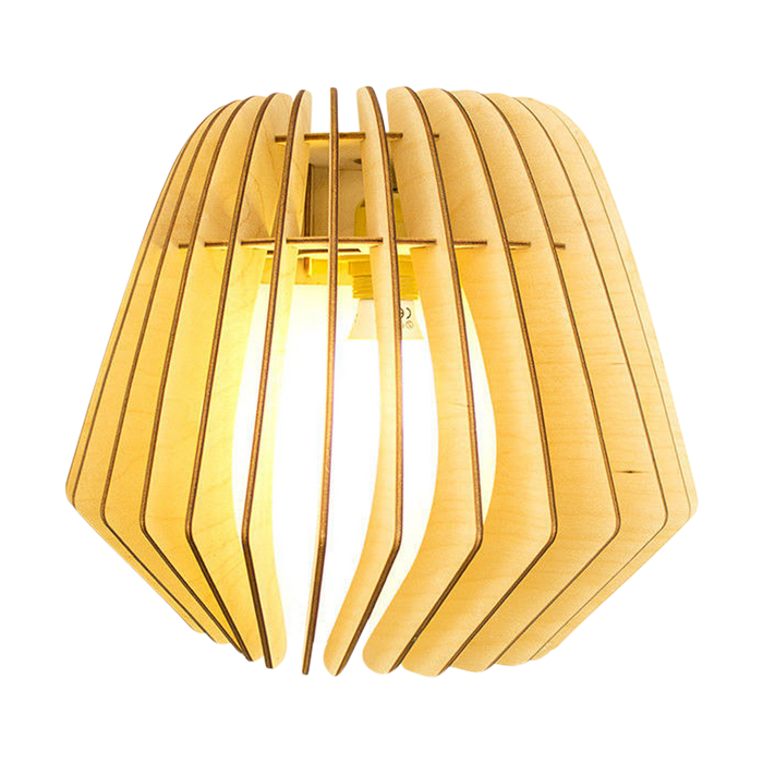 Bomerango Wall Spin houten muurlamp medium - met wit koordset