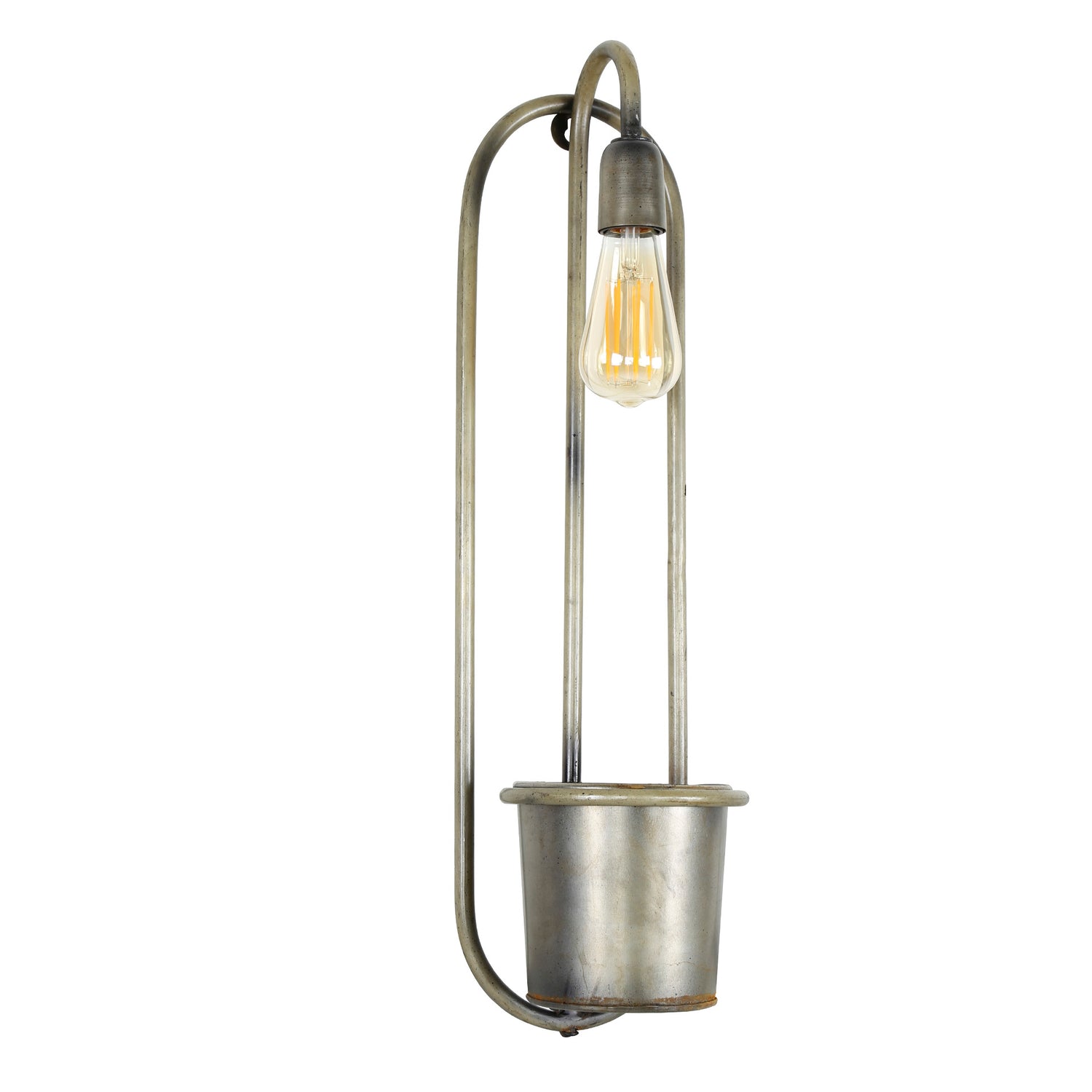 D - Hoyz - Wandlamp 1L Storage - Oud Zilver - Industrieel