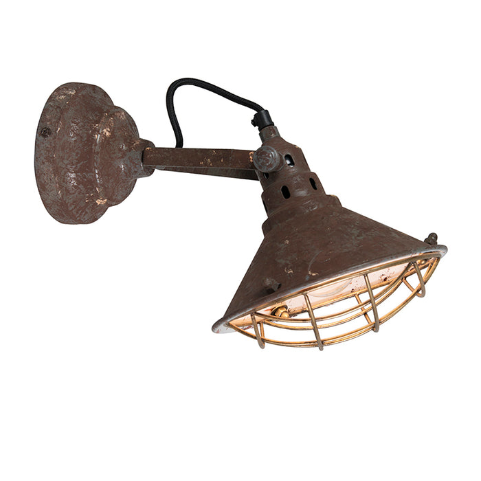 QAZQA Vintage wand- en plafondlamp bruin kantelbaar - Barrack