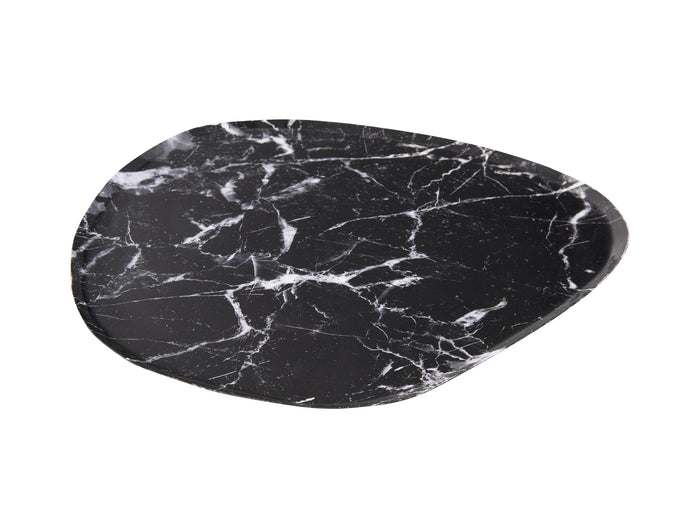 present time - Dienblad Marble Look - Zwart - 34x30x1 cm