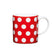 KitchenCraft - Set van 6 - Espresso Kopje - Polka Dot - Rood - 80ml -