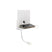 QAZQA Moderne wandlamp wit met USB en flexarm - Flero