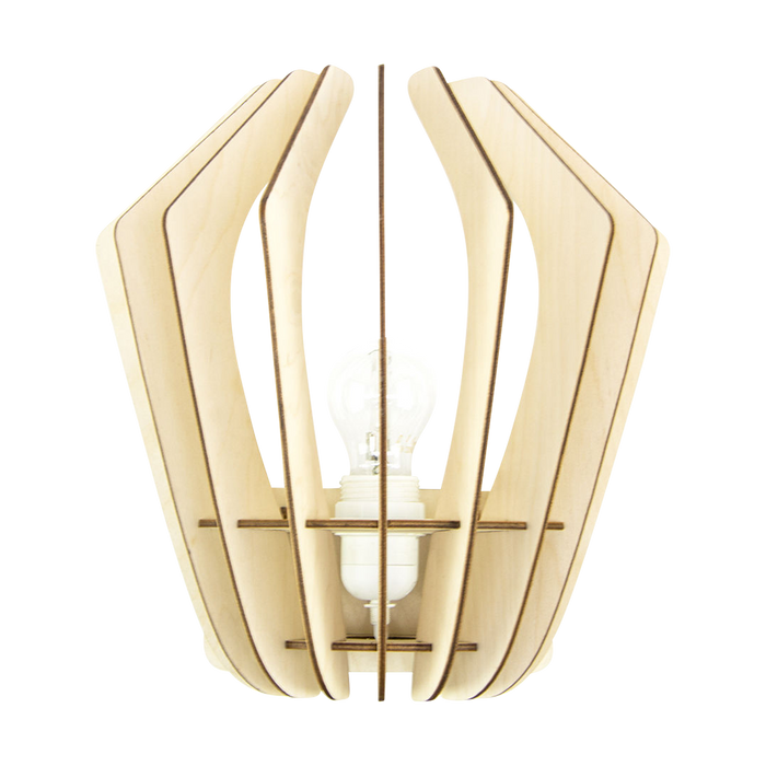 Bomerango Wall Spin houten muurlamp small - met wit koordset