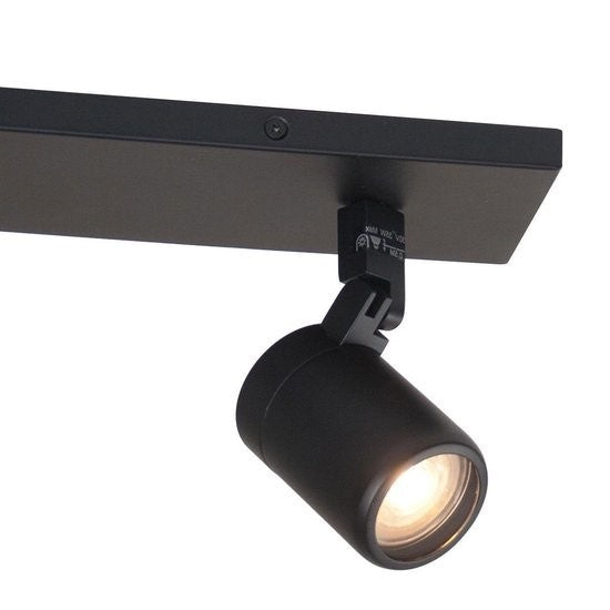 Highlight Spot Rain Zwart IP44 3Lichts Long