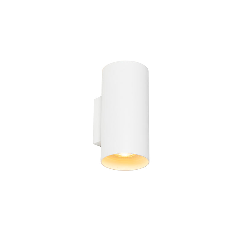 QAZQA Design wandlamp wit rond 2-lichts - Sab