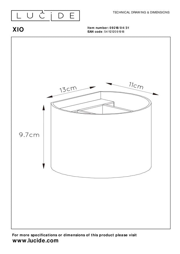Lucide XIO Wandlamp - Wit