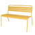 Metalen tuinbank Max 120 cm okergeel