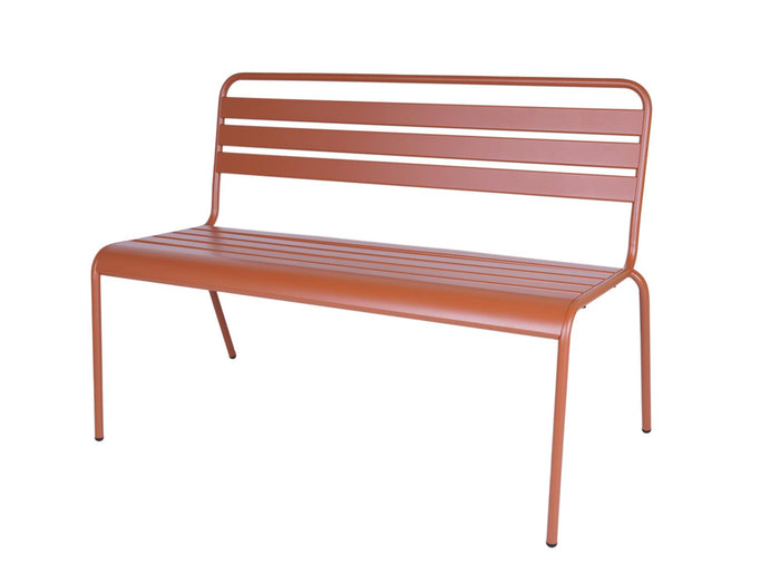 Metalen tuinbank Max 120 cm roestbruin