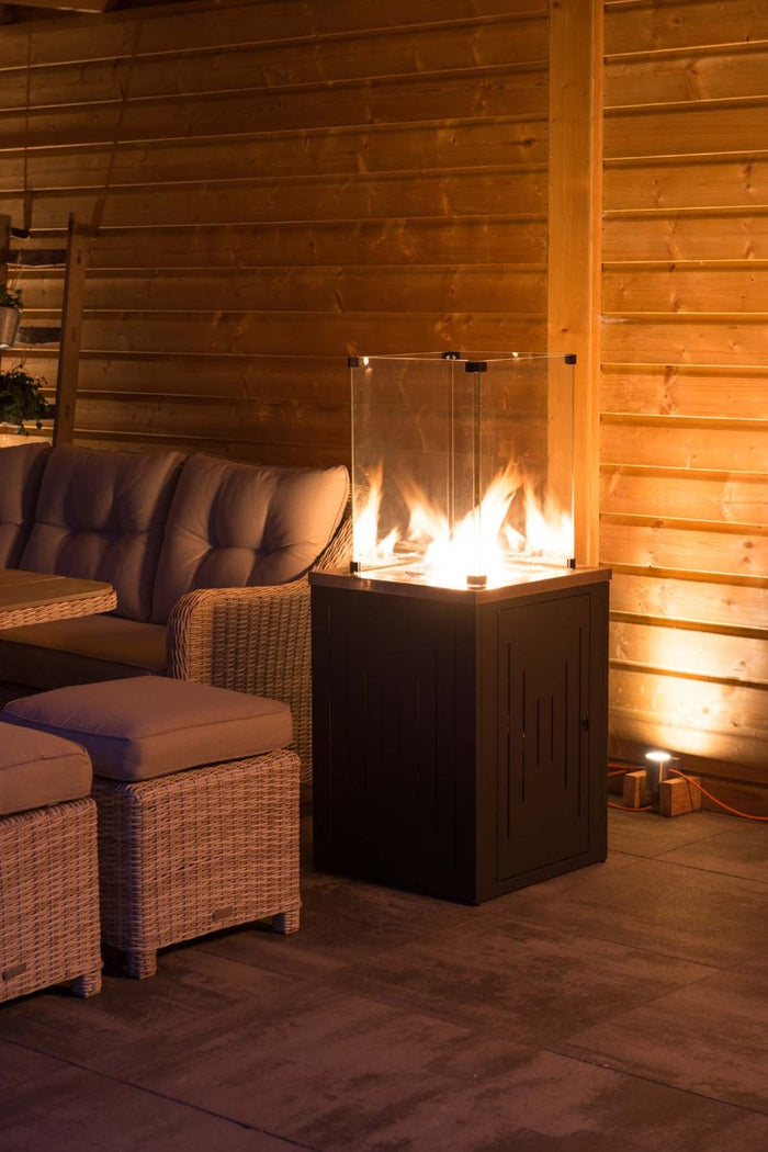 Cozy living sfeerhaard Lagos 51x51 cm. - Carbon Black - Incl. Glasset