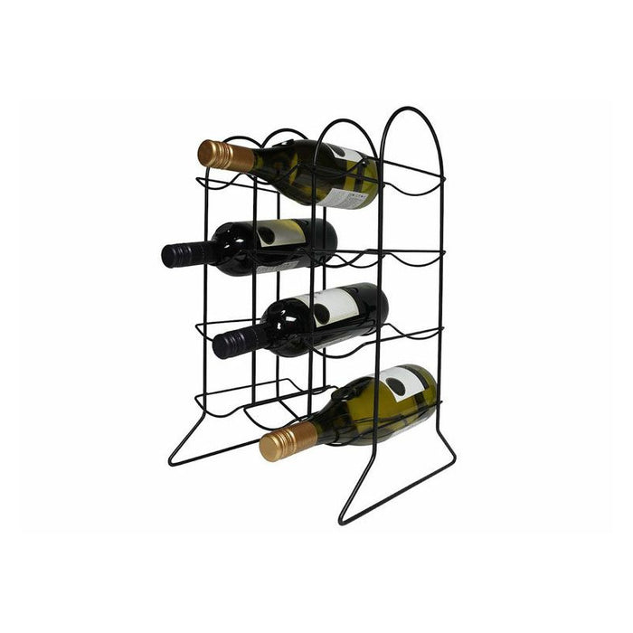 Svenska Living Wijnrek - 12 flessen - zwart - metaal - 29 x 47 x 28 cm