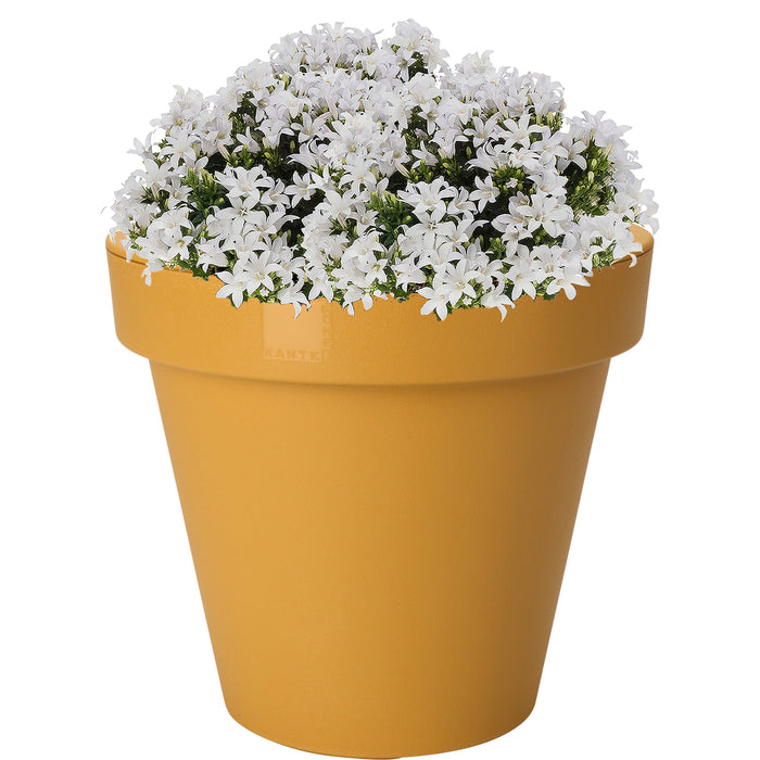 Pro Garden Plantenpot|bloempot - Tuin - kunststof - okergeel - D25 cm