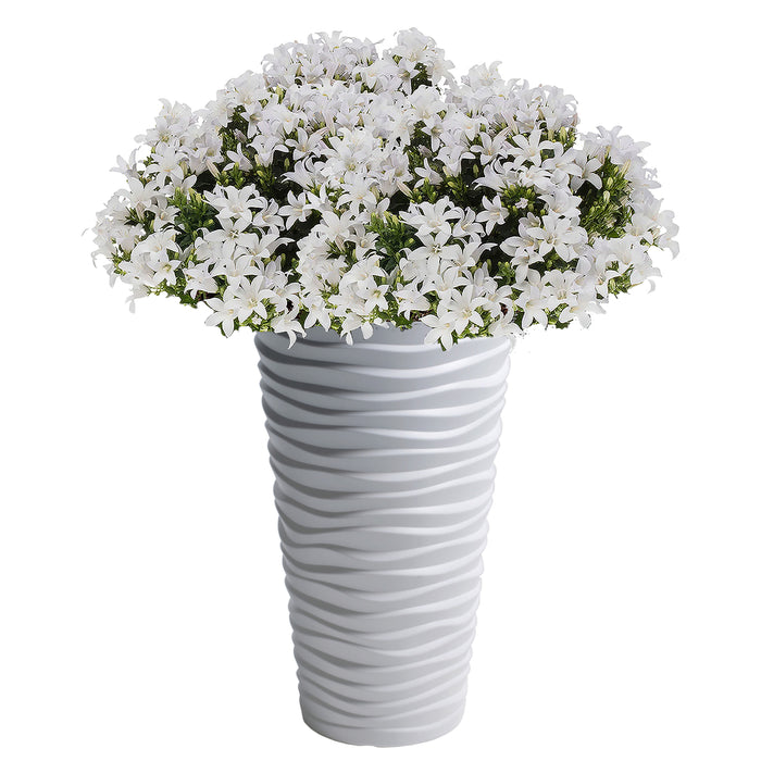 Prosperplast Bloempot Sand - wit - kunststof - D30 x H52 cm