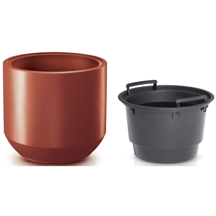 Prosperplast Plantenpot Sevilla - kunststof - koper - D30 cm