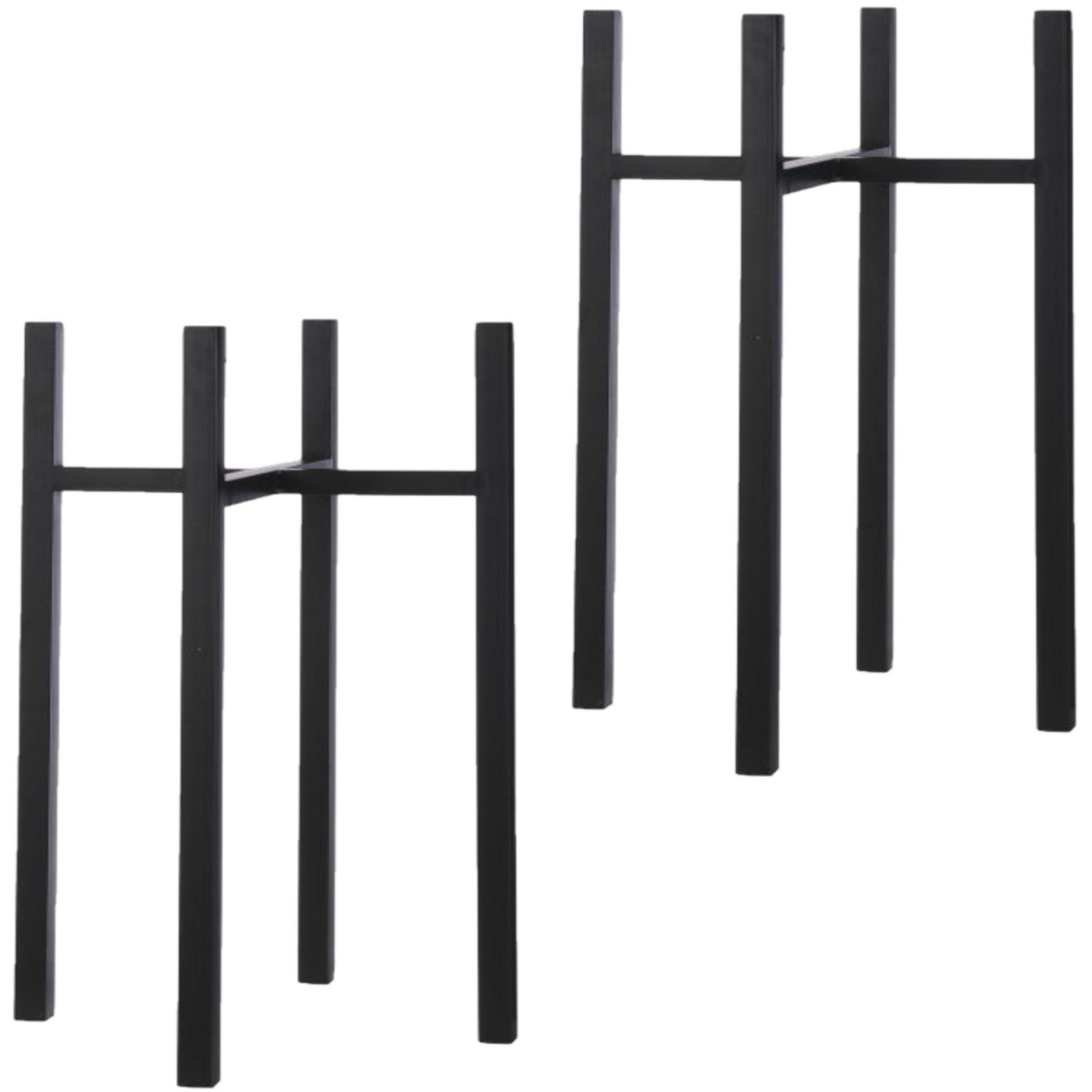 Plantenpot|bloempot plantenstandaard|verhoger zwart metaal 37.5 x 71 c