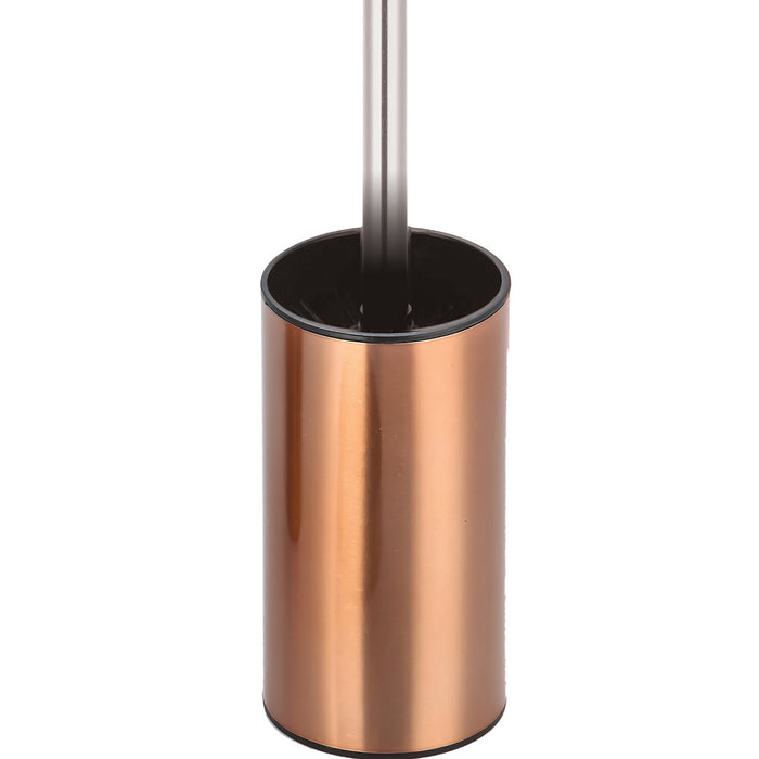 MSV Biaritz Toilet|wc-borstel houder - kunststof - koper|zwart - 36 cm