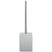 MSV Toiletborstel houder Kubik - kunststeen - wit|zilver - 37 cm