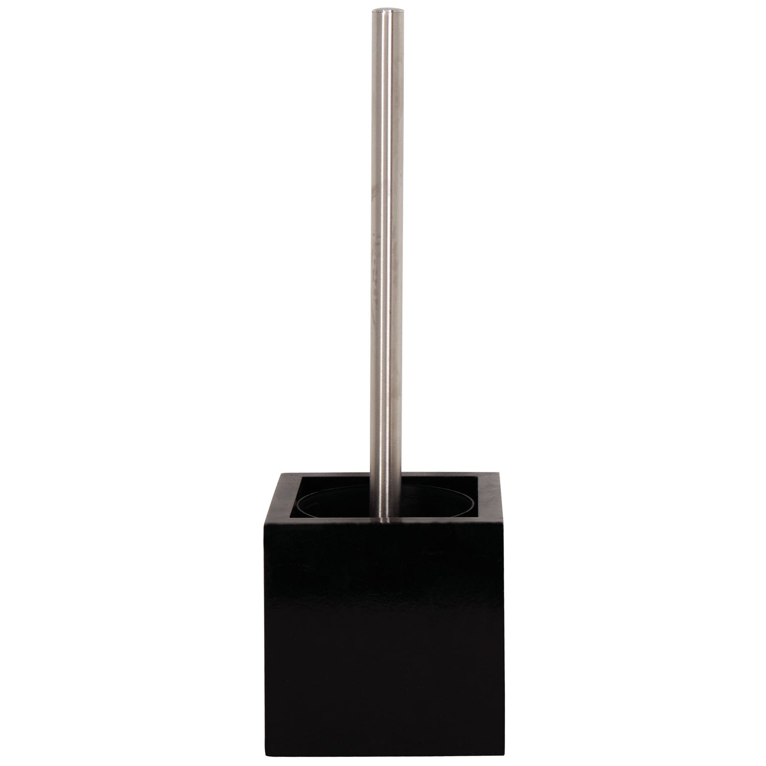 MSV Toiletborstel - MDF houder|rvs wc-borstel - zwart - 37 cm