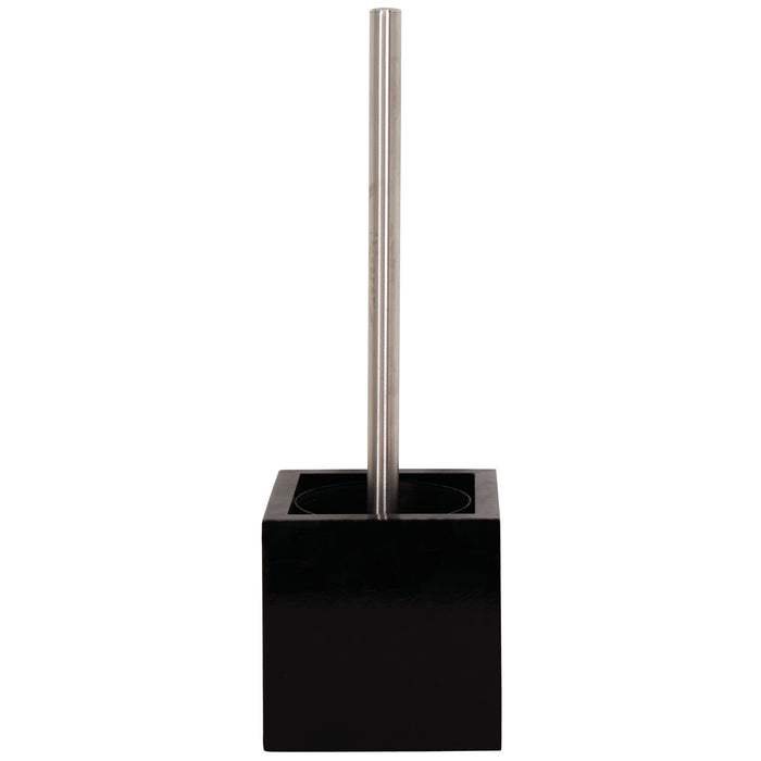 MSV Toiletborstel - MDF houder|rvs wc-borstel - zwart - 37 cm