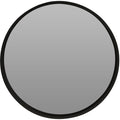 Wandspiegel - rond - hout - zwart - 40 cm